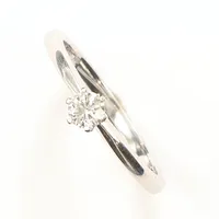 Ring med diamant 0,20ct, W/P, enligt gravyr, vitguld, stl 17½, bredd ca 4mm, Guldfynd, 18K Vikt: 3 g