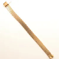 Armband Korridor, längd 18,5cm, bredd 11mm, Hedens Guldsmeds Ab Bröderna, år 1975, 18K Vikt: 37 g