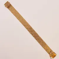 Armband, x-länk med stav, 20cm, bredd: 15mm, 18K Vikt: 24,8 g