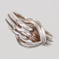 Ring, stl 18, bredd 3,7 - 11,7mm, GFAB Silver 925/1000  Vikt: 4,4 g