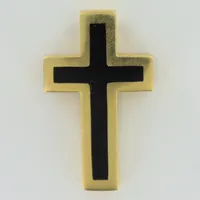 Hänge kors med svarta detaljer, 30x18mm, 18K   Vikt: 5,7 g