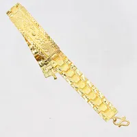Armband, längd 17 cm, bredd 11 mm, 1 baht, thai guld, fint skick, 23K. Vikt: 15,2 g