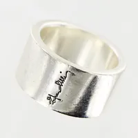 Ring Efva Attling, Wide & Signature ring, stl 17¾, bredd 12mm, silver 925/1000 Vikt: 16 g