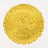 Mynt, Österrike, 100 Corona, 1915, Ø37mm, 21,6K Vikt: 33,8 g