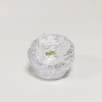 Ljuslykta snöboll, Kosta, 7x9cm, klarglas. Skickas med paket.