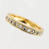 Ring, diamanter 12 x 0,03ct, W/SI enligt kvalitetscertifikat som medföljer, stl 16, Schalins, etui,  Vikt: 3,7 g