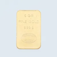 Guldtacka 24K guld (999,9/1000), KLB Luxemberg. Vikt: 5 g