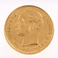 Myntföremål, 10kronor, 1909, Ø18mm, Fredrik VIII Danmark/Norge, 20K Vikt: 4,5 g