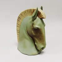 Figurin Lladro, hästhuvud, 1900-talets andra hälft, 24cm, Spanien. Skickas med postpaket.