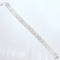 Armband X-länk, längd 19,5cm, bredd 9mm, 915/1000 silver Vikt: 13,7 g