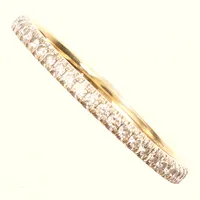 Ring, diamanter 23xca0,01ct, stl 16¾, bredd 1,7mm, Guldfynd, 18K Vikt: 2,1 g
