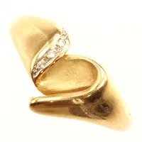 Ring, diamanter, 3xca0,005ct, stl 19½1,8-11,4mm, 18K