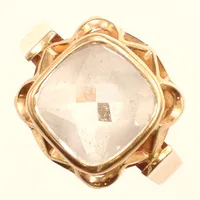 Ring, vit sten, stl 16¼, bredd 3-13mm, 18K Vikt: 3,6 g
