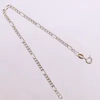 Armband, Figaro, längd 18cm, bredd 2,7mm, 925/1000 silver Vikt: 3,1 g