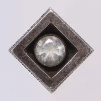 Hänge, Karl Laine, Finland, med slipad bergkristall, 15x15mm, silver 925/1000 Vikt: 7,8 g