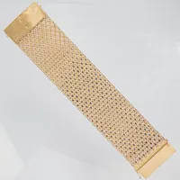 Armband, x-länk med stav, 19,5cm, bredd: 42,5mm, 18K Vikt: 82,1 g