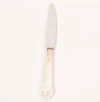 Smörgåskniv, modell Sachsisk, med långt blad, Chor, Danmark, längd 18,5cm, slitage, silver och stålblad, bruttovikt 42g Vikt: 0 g