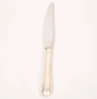 Bordskniv, modell Svensk Rund, GAB, längd 20,5cm, slitage, silver och stålblad, bruttovikt 59,1g Vikt: 0 g