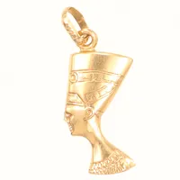 Hänge Nefertiti, längd ca 19mm, bredd ca 9mm, 18K Vikt: 0,8 g