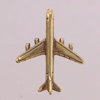Hänge flygplan, längd: 26mm, bredd: 2,5-20,7mm, ögla på baksida, förgylld, silver 830/1000 Vikt: 2,3 g