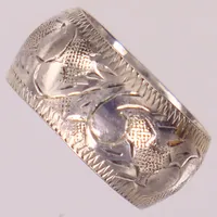 Ring med mönster, stl 16½, bredd: 9,6mm, silver 925/1000 Vikt: 8,2 g