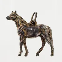 Hänge, häst, 25x27mm, silver 925/1000.  Vikt: 7,7 g
