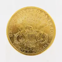 Mynt, United states of America, twenty dollars, 1882, Ø34mm, 21K Vikt: 33,3 g