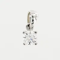 Hänge, diamant 025ct, 10mm, vitguld, GHA, 18K Vikt: 0,7 g