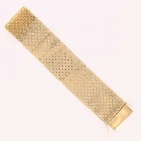 Armband X-länk med stav, 19,5cm, bredd 4cm, 18K Vikt: 64,2 g