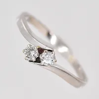 Ring vitguld, diamanter 0,24ctv enligt gravyr, stl 20, Ceson, 18K Vikt: 3,5 g