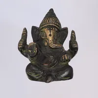 Figurin, Ganesha, patinerad brons, 1900-2000-tal, höjd 6cm