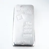 Silvertacka 1Kg, Valcambi, nr: AA56911 Vikt: 1000 g