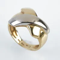 Ring, stl 17½(55), bredd 14mm, 18k Vikt: 6,2 g