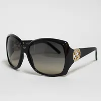 Par solglasögon Gucci modell: 3503/S, D28R4 60¤16, 125, made in Italy, svarta bruna linser, guld fodral, box, oifyllt cert. 