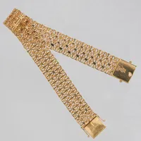 Armband, X-länk, längd:19cm, bredd:13mm, 18K. Vikt: 26,3 g