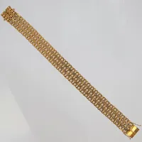 Armband, x-länk, 19cm, bredd: 14,5mm, 18K Vikt: 40,7 g