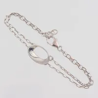 Armband, Katarinas Guldsmedja Sunne/Karlstad, längd 18 cm, bredd 1,7-12 mm, silver. Vikt: 6 g