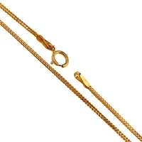 Halskedja Rävsvans, 21K guld, längd 45,5 cm, bredd 1 mm, fint skick Vikt: 2,6 g