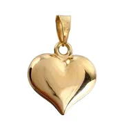 Hänge Hjärta, 18K guld, slät modell, Guld Carlsén Ab (CCC), längd inkl. ögla 18 mm, bredd 13 mm, tjocklek 3,7 mm, fint skick Vikt: 0,8 g