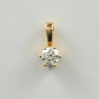 Hänge med diamant, ca 0,15ct, 7mm, 18K Vikt: 0,3 g