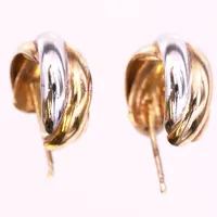 Ett par örhängen, saknar stopp, les Monde des bijoux, Ø 16mm, bredd ca 7mm, förgyllt 925/1000 silver Vikt: 5,6 g