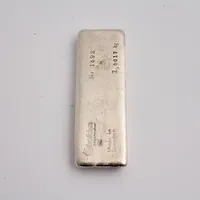 Silvertacka från Boliden, 1,0017kg, finhalt 999,5/1000, Nr. 1392, made in Sweden. Vikt: 1000 g