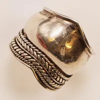 Ring, Ø17½, bredd:9-23mm, 925/1000 Silver 5g.
