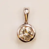 Hänge, briljantslipad diamant ca 0,40ct, pique, 11x6mm, 18K 1,2g.