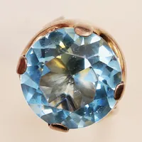 Ring, Ø16½, bredd:15mm, blå sten, 830/1000 Silver 6,8g.