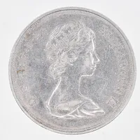 Mynt, Elizabeth II, 1947-1972, Ø38mm, låghaltigt silver. Vikt: 28 g