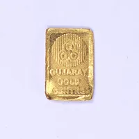 Guldtacka, Gujarat Gold, bucklig, 999,9/1000 24K Vikt: 1 g