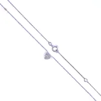 Collier med diamanter totalt ca. 0,06ct, 46cm, vitguld, 18K Vikt: 1,8 g