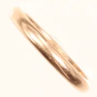 Ring, stl 22¼, bredd ca 3,5mm, repig, 14K Vikt: 3,9 g