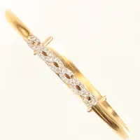 Armband med diamanter 40 x ca 0,005ct, justerbar stl, repig, saknar stenar, 18K Vikt: 12 g